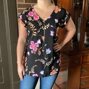 Floral black shirt